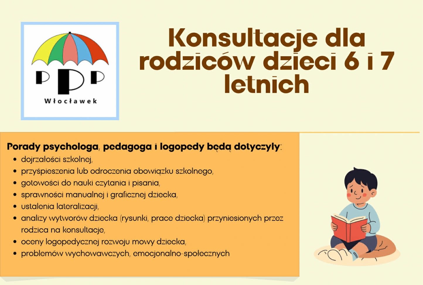 Konsultacje dla rodziców dzieci 6i7 letnich